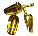 6 Pieces - Package of 6.25" Shiny Gold Plastic Scoops for Wedding and Party Candy Buffets